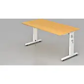 Hjh OFFICE PRO MEGA 16 W - 160 x 80 höhenverstellbar Buche/Weiß