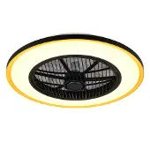 TRIO Deckenventilator Varpula Schwarz mit Gold