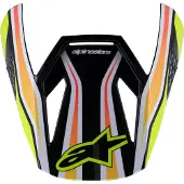 Alpinestars S-M3 Jugend-Visier Wurx Black Yellow Fl Blue Red Gl, Größe: One Size