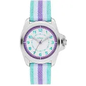 s.Oliver Kinderuhr mit gestreiftem Canvasband SO-4513-LQ