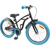 vidaXL Kinderfahrrad 18 Zoll für 5-7 Jahre alt Schwarz