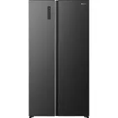 Hisense Hi3 Freistehend Side-by-Side-Kühlschrank, 544 l, Freistehend, Amerikanische Tür, Schwarz, 2 Tür(en), Berührung, LED