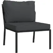 vidaXL 6-tlg. Garten-Lounge-Set mit Grauen Kissen Stahl