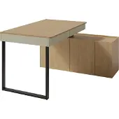 Masseno Schreibtisch MURO 131x140x74,5 cm Bürotisch Computertisch, Hellgrün