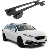 Omtec Dachträger Gepäckträger für Cupra Leon SW 2020-2025 ABE Aluminium Schwarz 2x