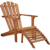 Syfax Adirondack-Gartensessel mit Fußablage Akazie Massivholz