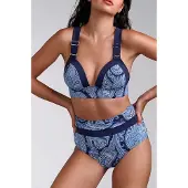 Marlies Dekkers Badmode Gemoldefer Bikini BH Cache Coeur | Grösse: M | Farbe: Blau/Print