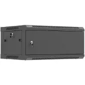 Lanberg 19" 4U 600x450 Wandgehäuse Metalltür (FlatPack) sw