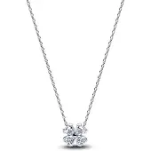 Pandora 394502C01 Silber-Kette für Damen Funkelnder Glücksklee