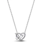 Pandora 394477C01 Damencollier Silber Verschlungenes Herz & Schmetterling