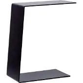 Mayaadi Home C-förmiger Beistelltisch ST1 Schwarz Metall 40x30x55 cm mit Ablagefläche, keine Montage erforderlich