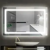OHMG LED Badspiegel Badezimmerspiegel Wandspiegel 60*80 cm Kaltweiß Beleuchtet