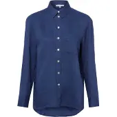 Marie Lund Leinenbluse in indigo - 0024 | Gr.: 36