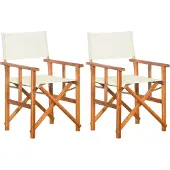vidaXL Möbel Regiestühle 2 Stk. Massivholz Akazie - Gartenstühle 45946