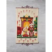 Mango Permin Kreuzstich-Set, Adventskalender "Kinder", 40x62 cm