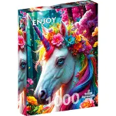 Enjoy Blumiges Einhorn-Puzzle 1000 Teile