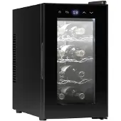 Cecotec GrandSommelier 830, Thermoelektrische Weinkühler, Freistehend, 8 Flasche(n), E, Innenbeleuchtung, Schwarz