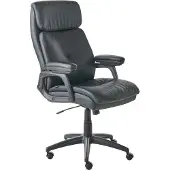 Beliani Chefsessel Schwarz Kunstleder Gepolstert Höhenverstellung Drehbar Neigungsfunktion Ergonomische Form Bürostuhl Bürosessel