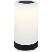 Briloner Leuchten - LED Tischlampe Akku, Dimmbar, Glas LED Tischleuchte Kabellos, Touchfunktion, 3.300K Warmweiß, Schwarz, 245x125 mm (HxD)