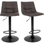 House Nordic Barhocker - 2er Set - Max. 120 kg - 43 x 43 x 108 cm - Dunkelgrau