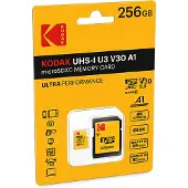 Kodak EKMSDM256GXC10HPRK, 256 GB, MicroSD, Klasse 10, UHS-I, 100 MB/s, 85 MB/s