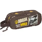 Safta Jurassic World 21x8x6 Cm Double Mäppchen Braun Mann Braun One Size