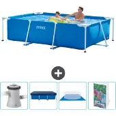 Intex Rechteckiger Frame Pool - 260x160x65 cm - 5-teilig SCB117