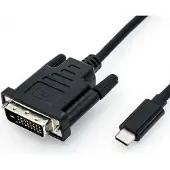 Roline USB Typ C - DVI Adapterkabel, ST/ST, 1 m