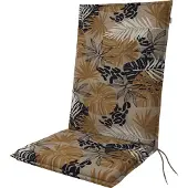 Doppler Stuhlauflage Hochlehner Midi Living 110x48x6 cm, Blumenmuster, schwarz braun
