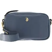 U.S. POLO ASSN. Leder Umhängetasche Arlington Crossbody Denim blau