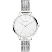 s.Oliver Damenuhr zeitlos mit Meshband SO-4565-MQ