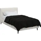 vidaXL Sommerdecke Gepolstert Schwarz 155 x 220 cm Mikrofaser