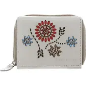 Bruno Banani Leder Geldbörse Zip Wallet With Flap Ecru beige
