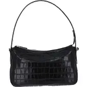 Decadent Leder Schultertasche Abendtasche Janine Bag Croco Black schwarz