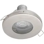 Licht-Erlebnisse Einbaustrahler Metall IP54/20 in Silber GU10 rund