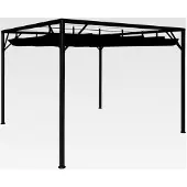 Markenlos Gartenpavillon mit ausziehbarem Dach 3x3 m in Anthrazit