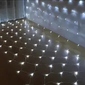 ROSNEK 3X2M LED Lichternetz Lichtervorhang Innen Party Garten Lichterkette Weihnachtsbeleuchtung, Weiß