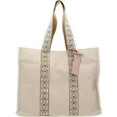 Coccinelle Never Without Bag Ribbon Handbag Canvas Fabric