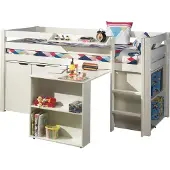 Vipack Spielbett Pino Set Kiefer und MDF Weiß