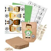 Itenga Basteladventskalender Fußballer Trikot grün Hose weiß + Sticker weiß