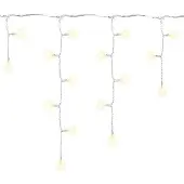 Nipach LED Eisregen-Lichterkette 600er warmweiß Trafo Timer Kabel transparent BA11449