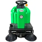 DeTec. Stahlwerk SW1250-e batteriebetriebene Aufsitzkehrmaschine Hallenreiniger inkl. Auffangwanne