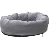 Aktiv Kat - Liegeebene mit Kuschelrand und Nano-Bezug Ø 45 cm - Hellgrau