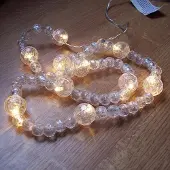 Nipach Deko LED Perlen-Lichterkette warmweiß 10er Batterie innen BI11311