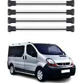 Omtec Dachträger Gepäckträger für Renault Trafic 2001-2014 Aluminium Silber 4tlg