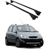 Omtec Dachträger Gepäckträger für Hyundai Getz 2002-2011 Grundträger Metall Schwarz 2x