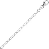 Trendor 21666 Verlängerungskette 925 Silber Rhodiniert Weitanker 7 cm
