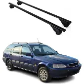 Omtec Dachträger Gepäckträger für Honda Civic Aerodeck 1997-2002 Metall Schwarz 2x