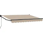 vidaXL Ausziehbare Markise Beige 3,5 x 2 m Polyester und Metall