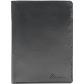 Esquire Geldbörse New Silk Wallet High with Flap Black schwarz